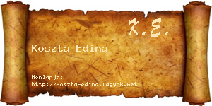 Koszta Edina névjegykártya